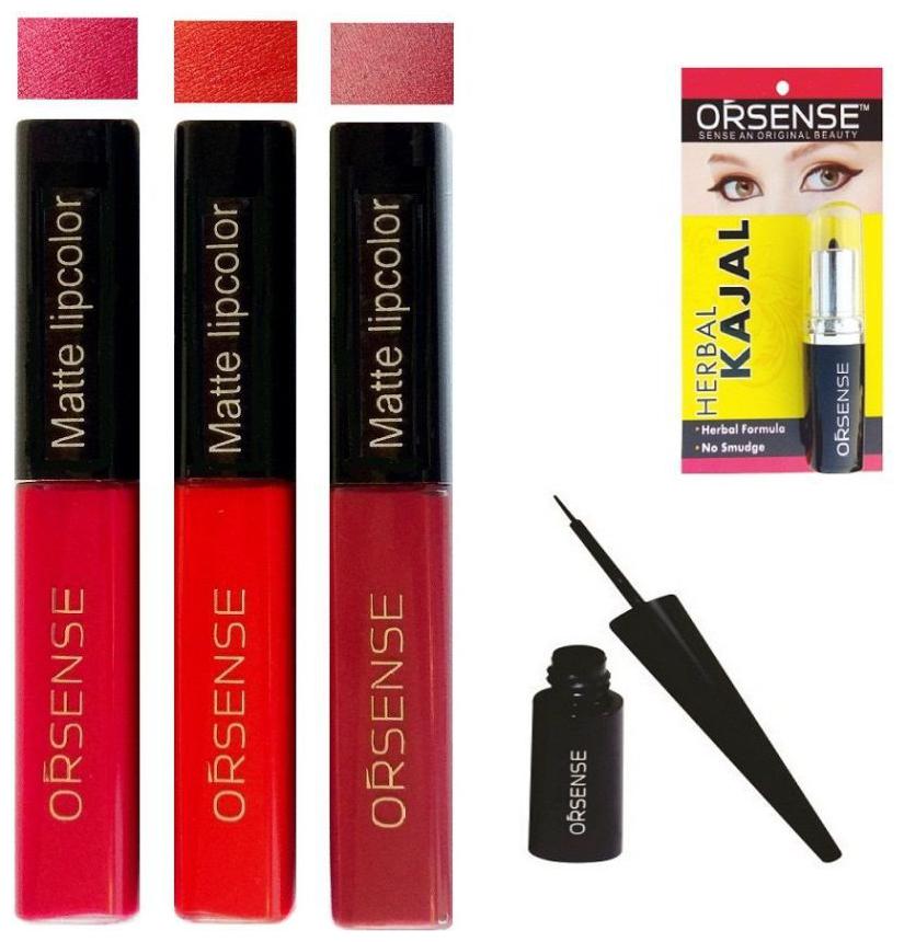 

Orsense Liquid Lip Color (Pack Of 5) Multi