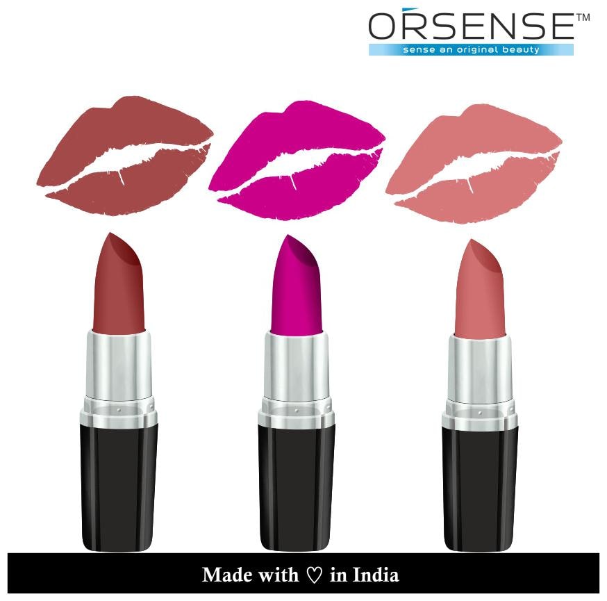 

Orsense Matte Lipstick Combo 3 5gm Multi (Pack of 3)