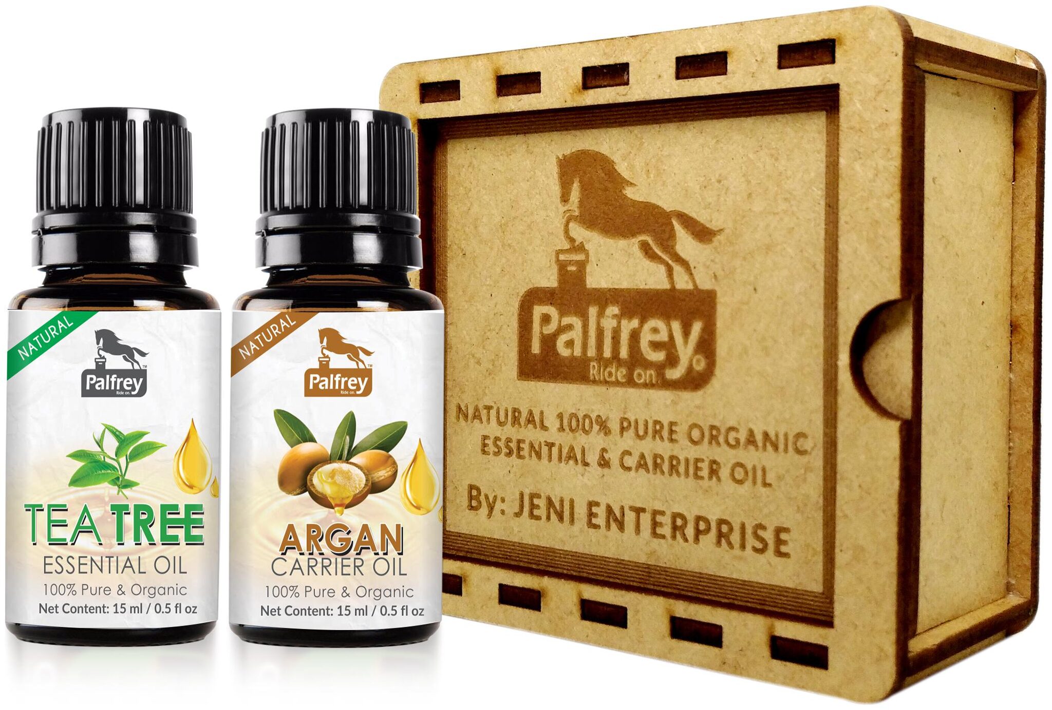 

Palfrey 100 Pure Natural Organic Tea Tree Essential Oil (15 ml) Argan Carrier Oil (15 ml)