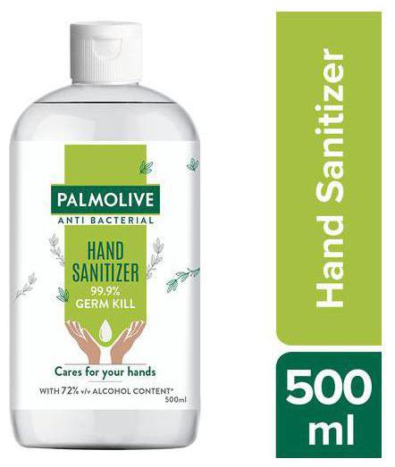 

Palmolive Antibacterial Hand Sanitizer - 72 Alcohol Based Sanitizer Non-Sticky Gentle On Hands 500 ml
