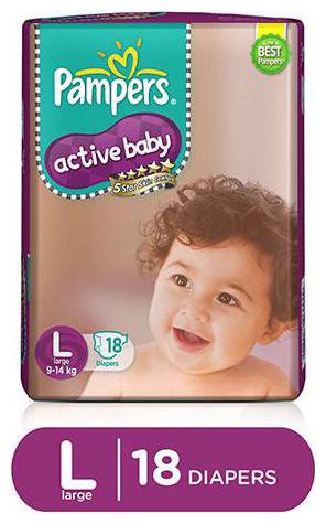 

Pampers Active Baby Diaper Large 18 pcs