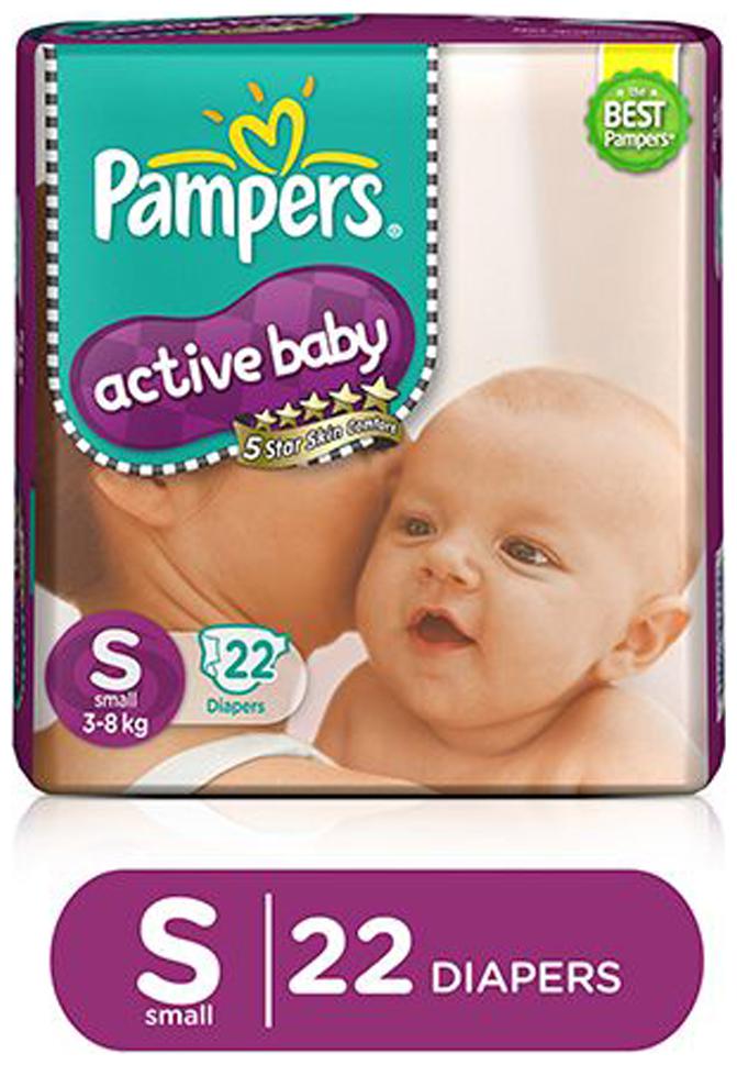 

Pampers Active Baby Diapers Small (3-8 kg) 22 pcs