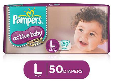 

Pampers Active Baby Diaper Large 50 pcs