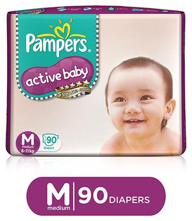 

Pampers Active Baby Diaper Medium 90 pcs