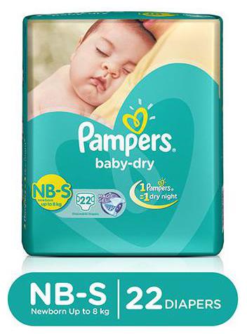 

Pampers Baby Dry Diapers - Small 22 pcs