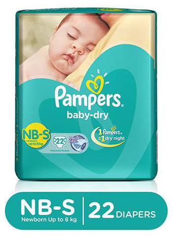

Pampers Baby Dry Diapers - Small 22 pcs