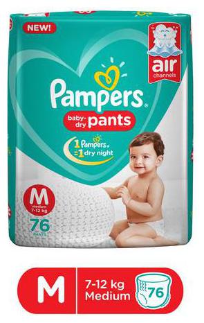 

Pampers Baby Dry Pants - Medium Size New 76 pcs