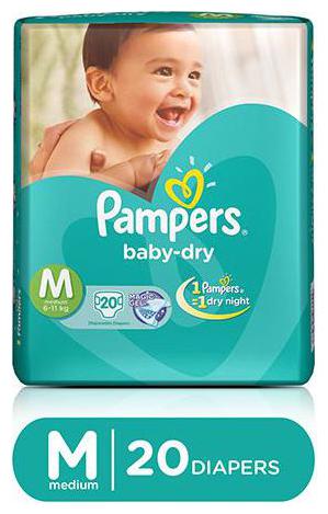 

Pampers Baby Dry Diapers - Medium 20 pcs