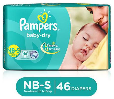 

Pampers Baby Dry Diapers - Small 46 pcs