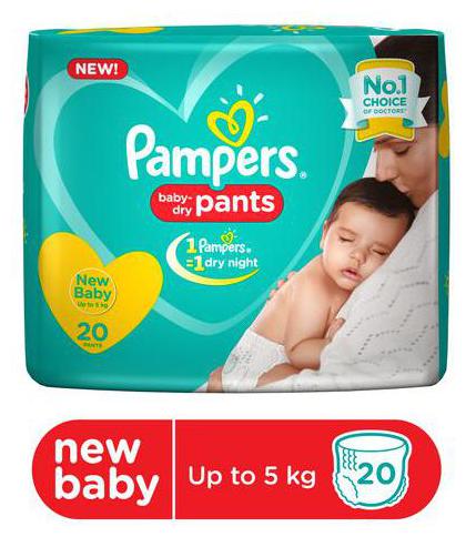 

Pampers Diapers Pants - Extra Small Size New 20 pcs