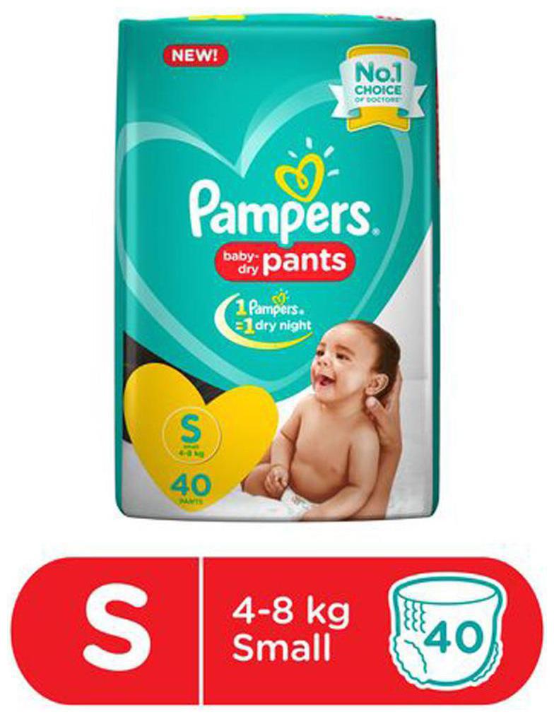 

Pampers Diapers Pants Small Size New 40 pcs
