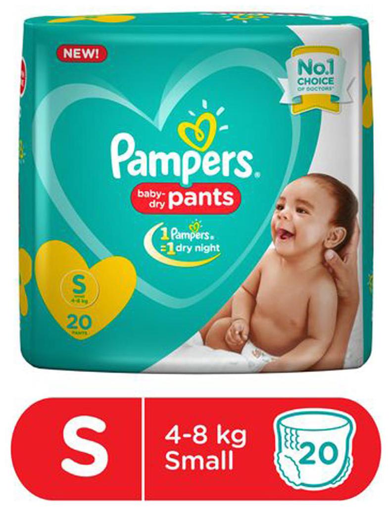 

Pampers Diapers Pants Small Size New 20 pcs