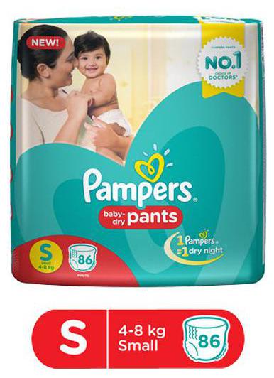 

Pampers Diapers Pants Small Size New 86 pcs