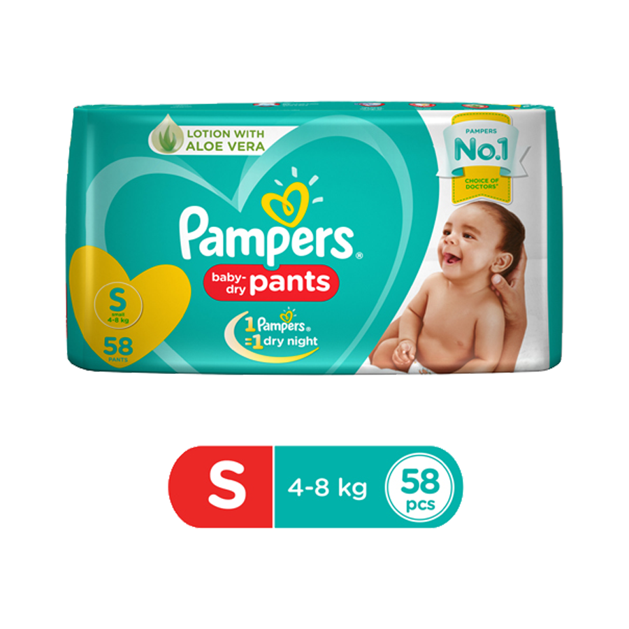 

Pampers Diapers Pants - Small Size New 58 pcs
