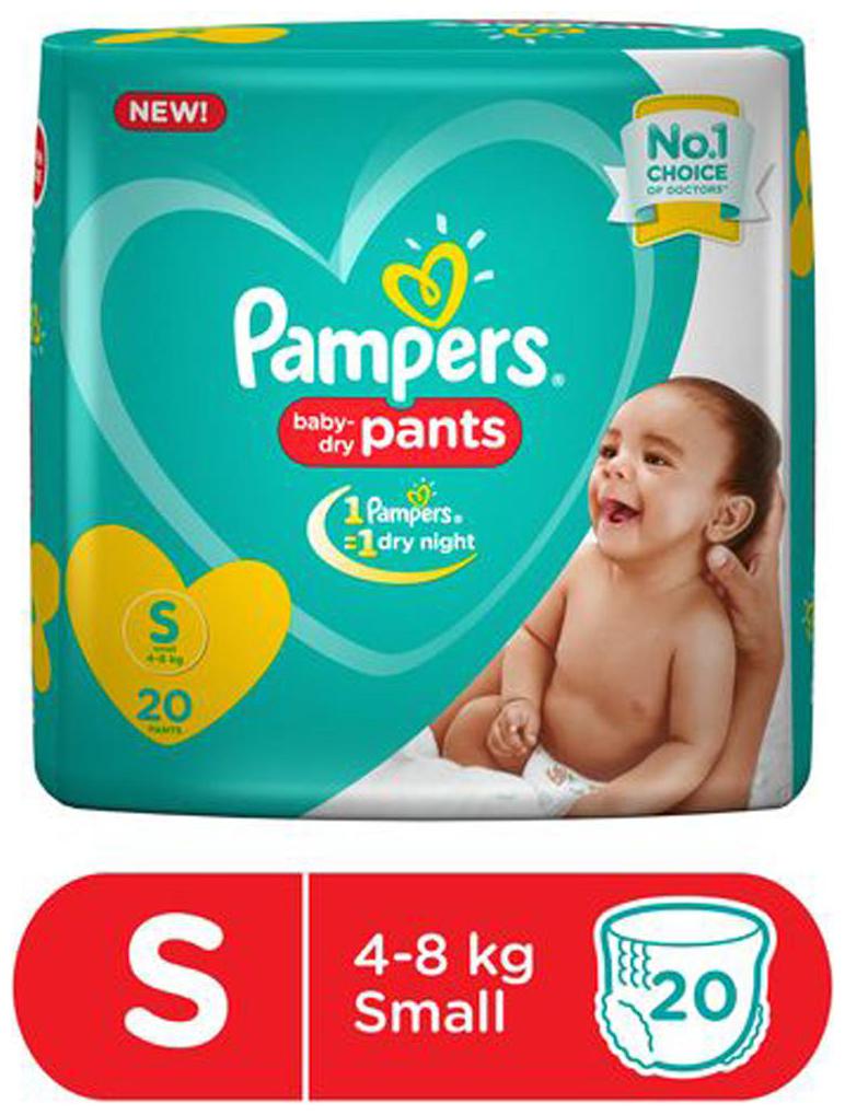 

Pampers Diapers Pants Small Size New 20 pcs