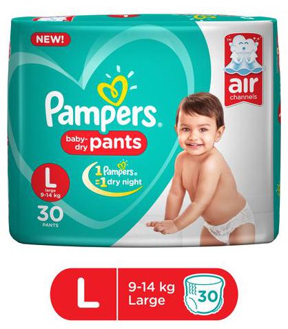 

Pampers Diapers Pants - Large Size New 30 s pack