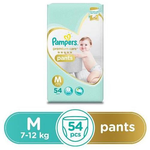 

Pampers Diapers Pants - Medium Size Premium Care 54 pcs
