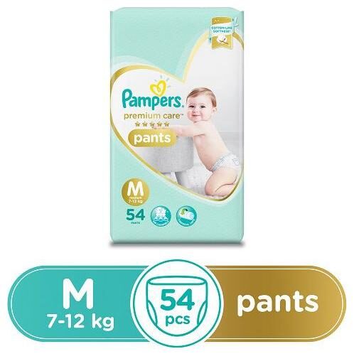

Pampers Diapers Pants - Medium Size Premium Care 54 pcs