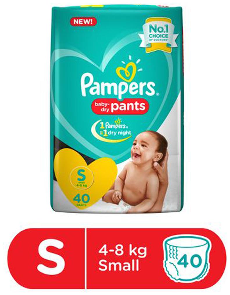 

Pampers Diapers Pants Small Size New 40 pcs