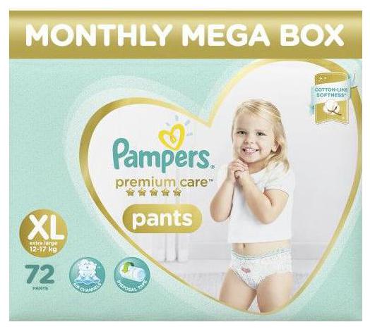 

Pampers Monthly Box Pack - Diapers Pants Extra Large Size Size Premium Care 72 pcs