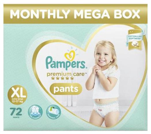

Pampers Monthly Box Pack - Diapers Pants Extra Large Size Size Premium Care 72 pcs