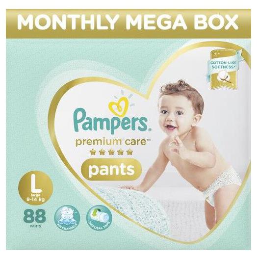 

Pampers Monthly Box Pack - Diapers Pants Large Size Premium Care 88 pcs