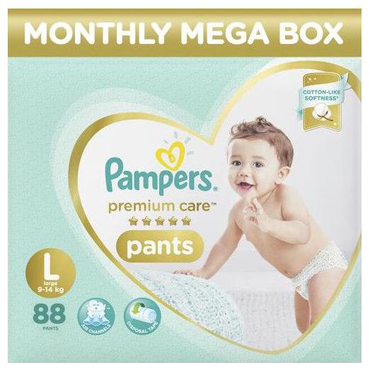 

Pampers Monthly Box Pack - Diapers Pants Large Size Premium Care 88 pcs