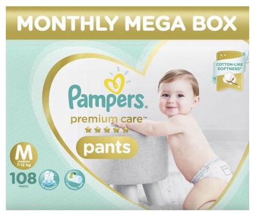 

Pampers Monthly Box Pack - Diapers Pants Medium Size Premium Care 1 08 kg
