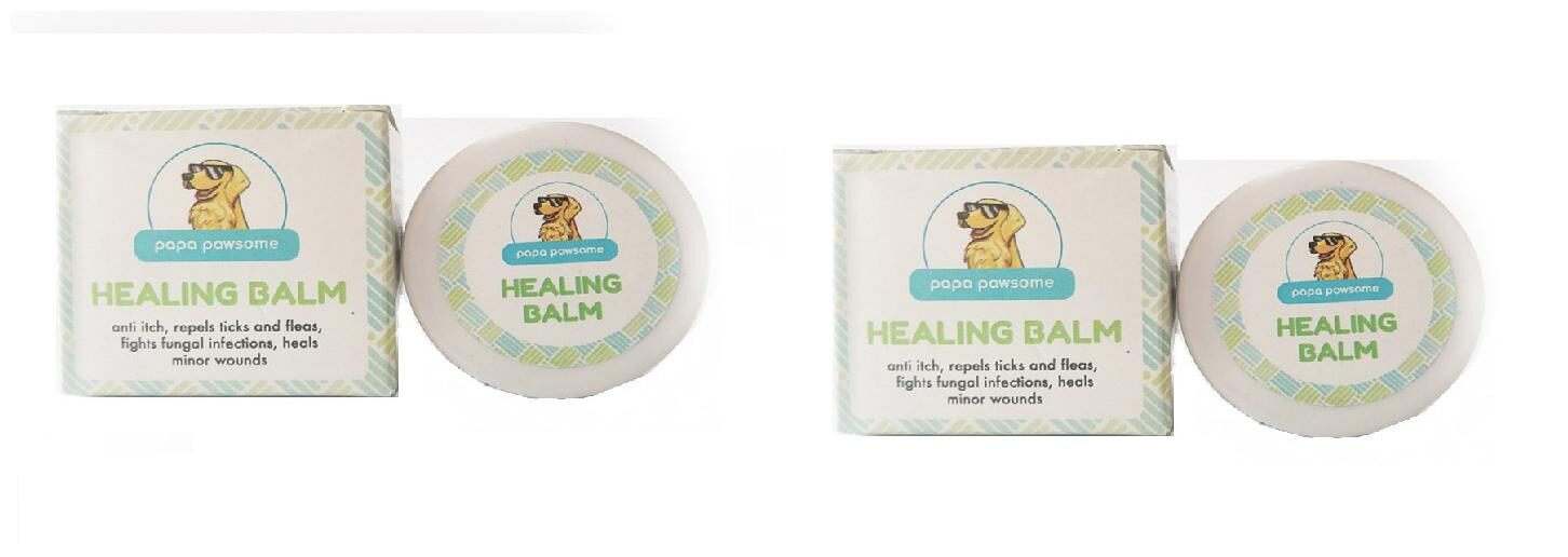 

Papa Pawsome Healing Balm - 100 Natural Safe for Puppies Young Dogs and Adult Dogs (10 g) - Pack of 2