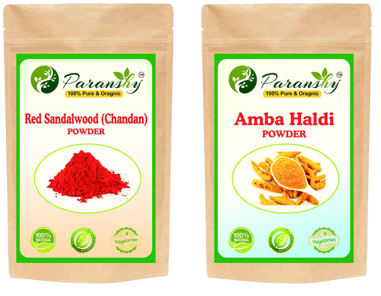 

Paranshy Amba Haldi 400g Red Sandalwood 400g (Pack of 2)