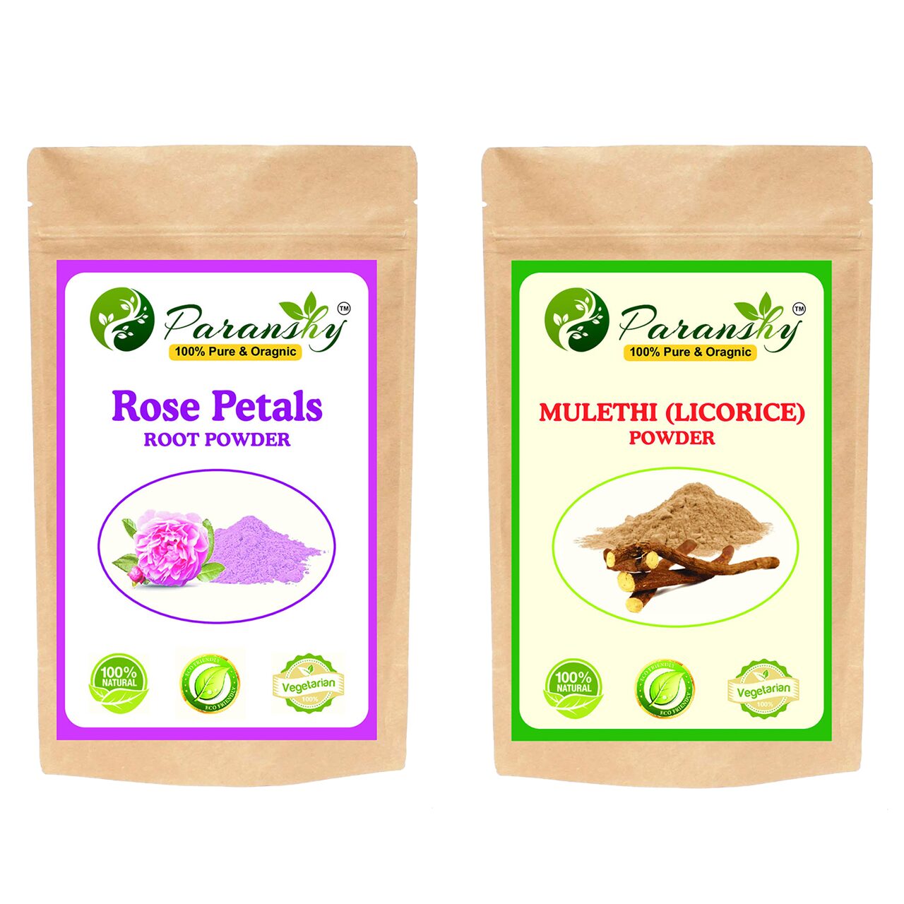 

Paranshy Rose Petals 200g Mulethi (Licorice) 200g Powder Face Pack (Pack Of 2)