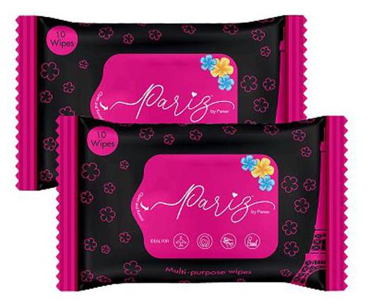 

Paree Pariz Multi-Purpose Wipes 10 pcs Pack of 2