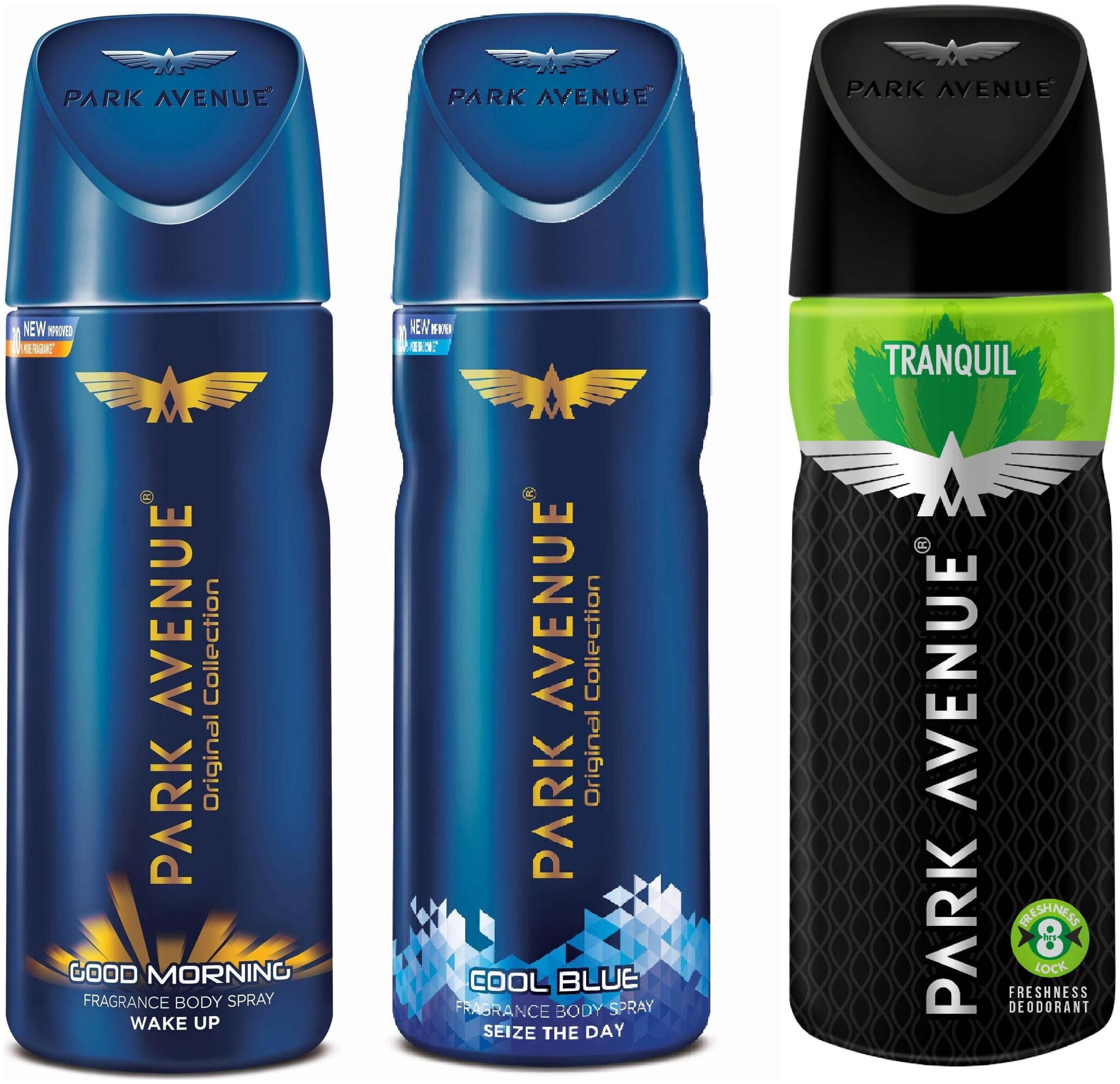 

Park Avenue Good Morning Cool Blue Tranquil Deos (150 ml Each) B2G1
