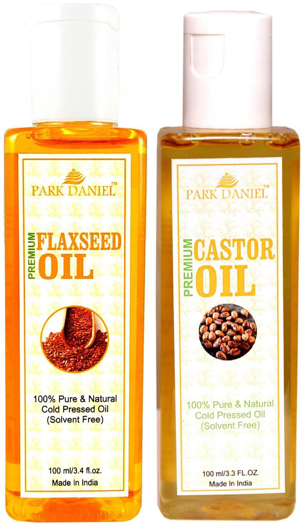 

Park Daniel Premium Flaxseed Oil And Castor Oil Combo Of 2 Bottles Of 100 ml (200 ml )