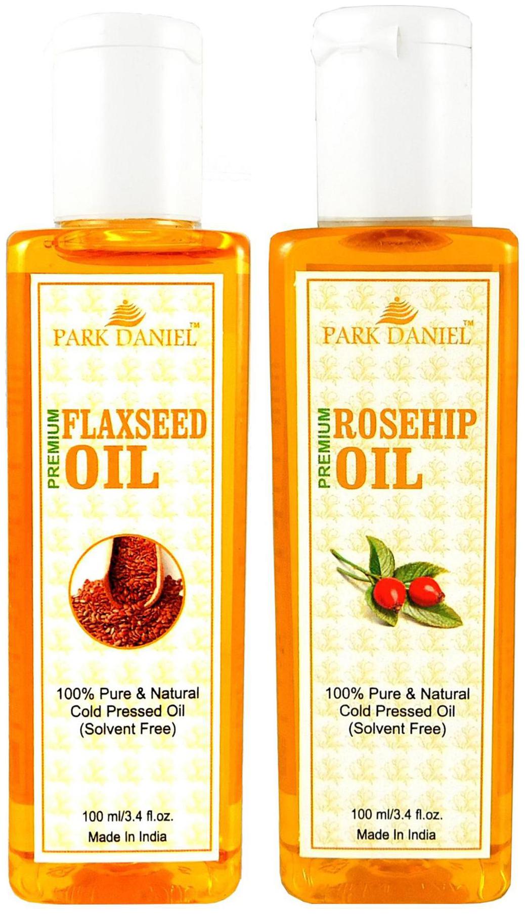 

Park Daniel Premium Flaxseed Oil And Rosehip Oil Combo Of 2 Bottles Of 100 ml (200 ml )