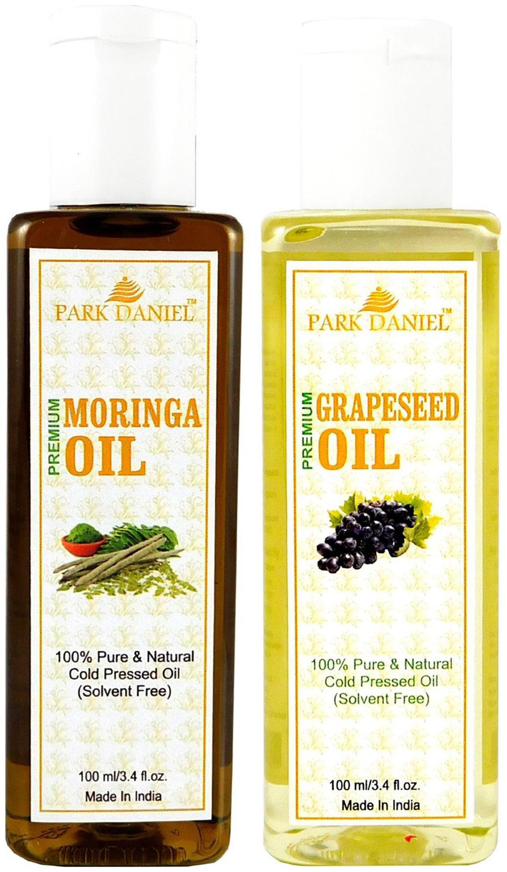 

Park Daniel Premium Moringa Oil And Grapeseed Oil Combo Of 2 Bottles Of 100 ml (200 ml )
