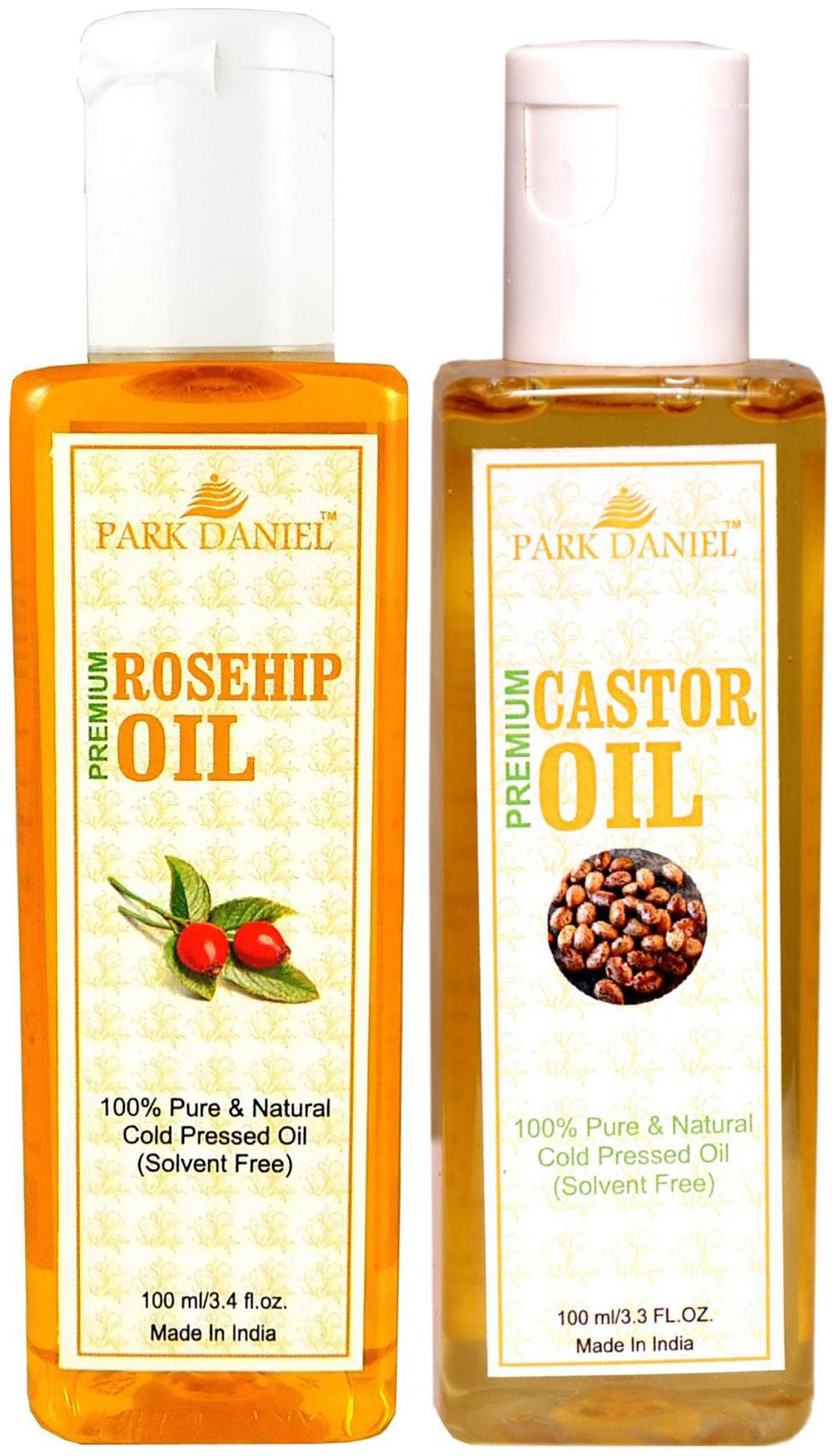 

Park Daniel Premium Rosehip Oil And Castor Oil Combo Of 2 Bottles Of 100 ml (200 ml )