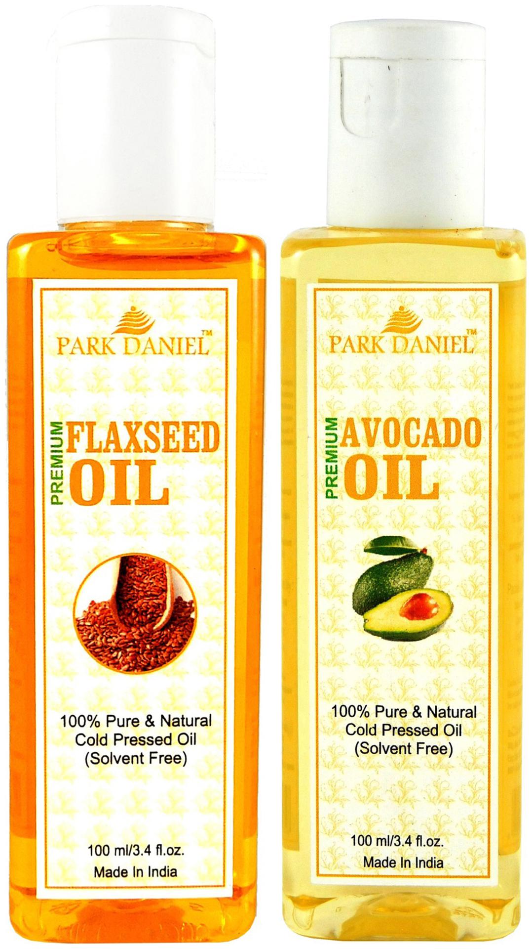 

Park Daniel Premium Flaxseed Oil And Avocado Oil Combo Of 2 Bottles Of 100 ml (200 ml )