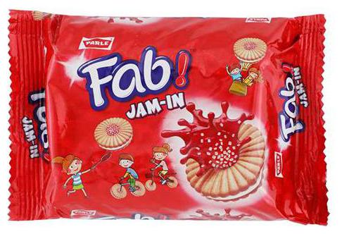 

Parle Sandwich Biscuits Fab - Jam in Fruit Flavour 150 g