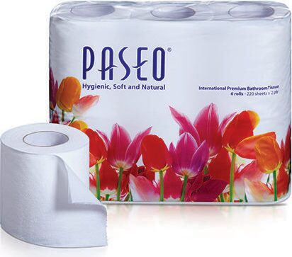 

Paseo Toilet Roll - 6 Rolls 3ply 300 pulls