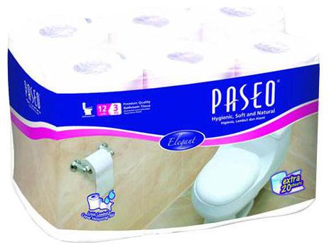 

Paseo Toilet Roll - 12 Rolls 3ply 300 pulls