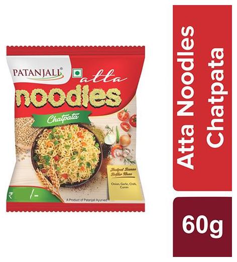 

Patanjali Atta Noodles Chatpata 60g (Pack of 10)
