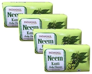 Buy Patanjali Neem Kanti Body Cleanser 75 G Pack Of 4 Online At Low Prices In India Paytmmall Com Patanjali neem soap body cleanser soap is manufactured using neem, amla, and a variety of other herbs which keep the skin healthy and protect them from degrading. patanjali neem kanti body cleanser 75 g pack of 4