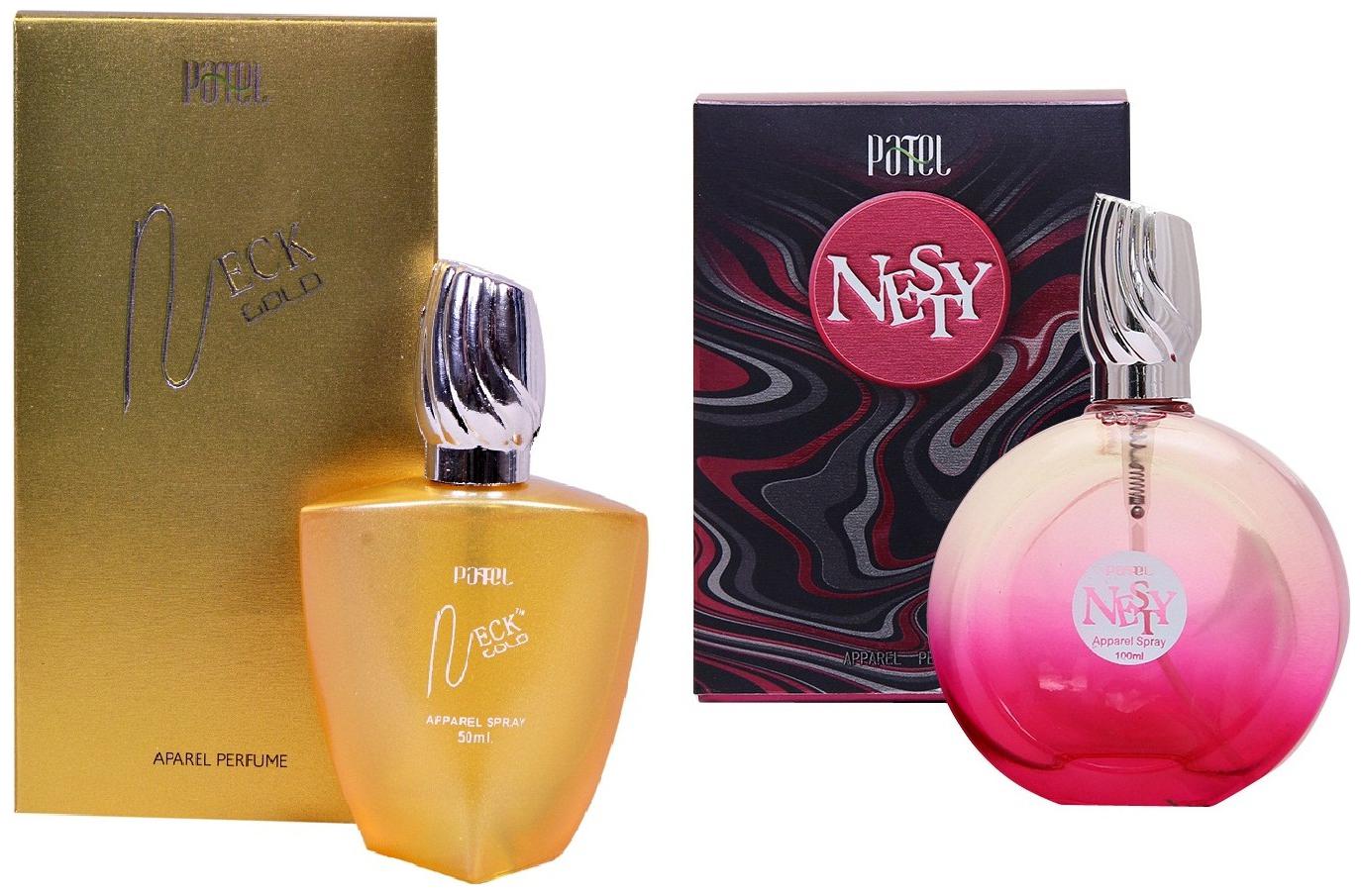 

PATEL PERFUMES NECK GOLD-50 ml NESTY-100 ml Unisex Apparel Perfume Long Lasting Pack of 2