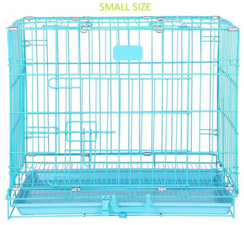 

Pawwfect 18 Inch Pet Cage with removable Plastic Tray (Dogs Rabbits Hamsters) Suitable for Small Breeds or Puppies up to 3 months only Hard Crate Pet Crate