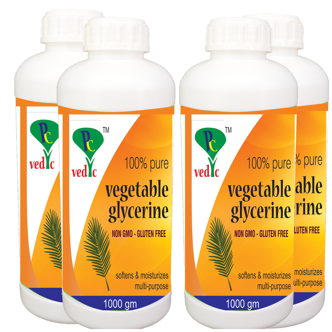 

Pc Vedic Vegetable Glycerine (Non Gmo-Gluten Free) 1 kg (Pack Of 4 )