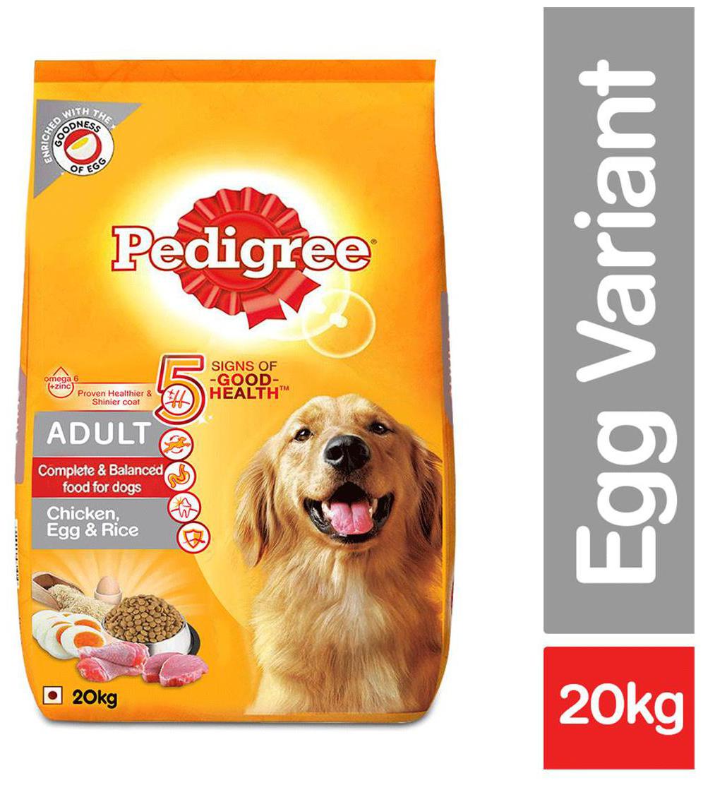 

Pedigree Adult Dry Dog Food (High Protein Variant) Chicken Egg Rice 20 kg