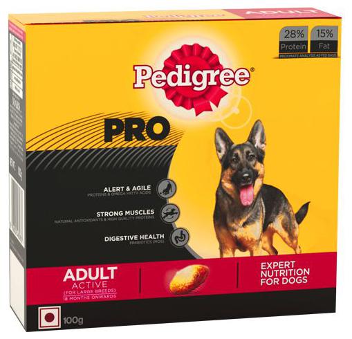 

Pedigree Dog Food - Large Breed Expert Nutrition Adult Active Sample Pack 100 g