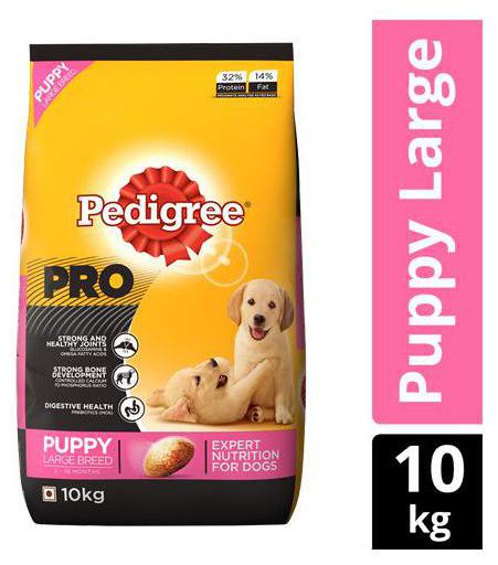 

Pedigree Dry Dog Food - PRO Expert Nutrition for Large Breed Puppy 3-24 months 10 kg