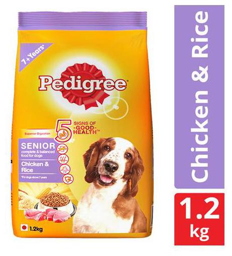 

Pedigree Dry Dog Food - Chicken Rice for Senior Dogs 1 2 kg